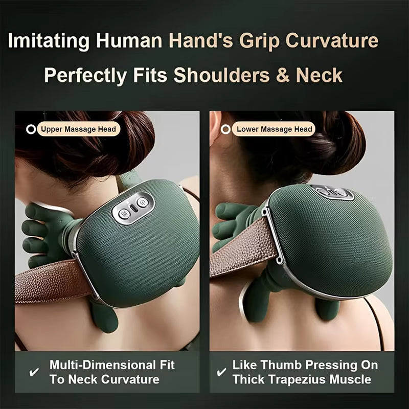 Gymivo N7 Bionic Neck & Shoulder Massager – Deep Kneading Muscle Recovery Device