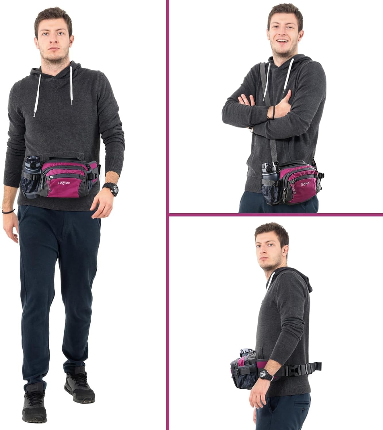 Gymivo Running Waist Bag | Sports Belt for Phone, Bottle & Travel Essentials
