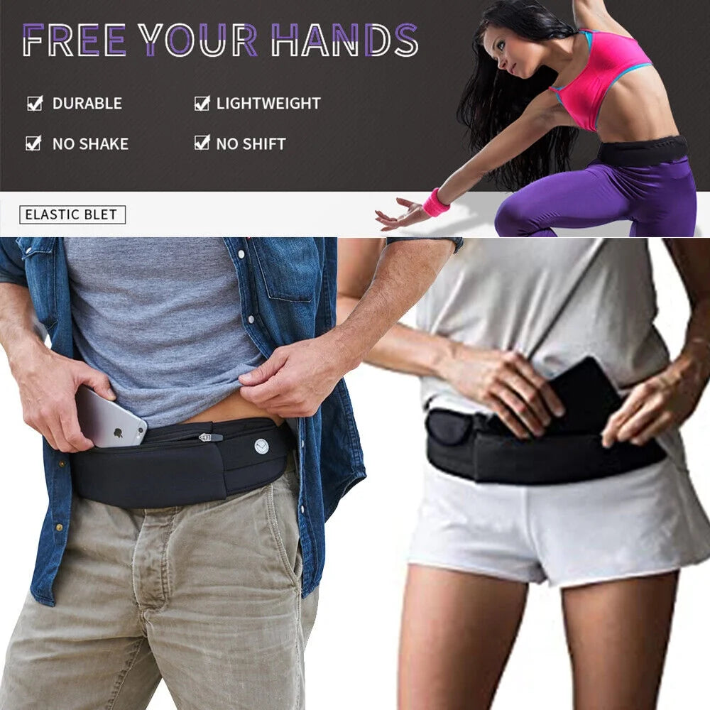 Gymivo Running Belt Bag | Lightweight Sports Waist Pack for Fitness & Travel