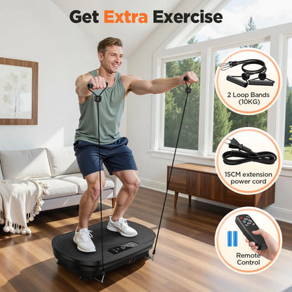 FED Fitness Feierdun Series VP2 Vibration Plate Whole Body Vibration Fitness Platform for Home Full Body Workout & Muscle Toning Training