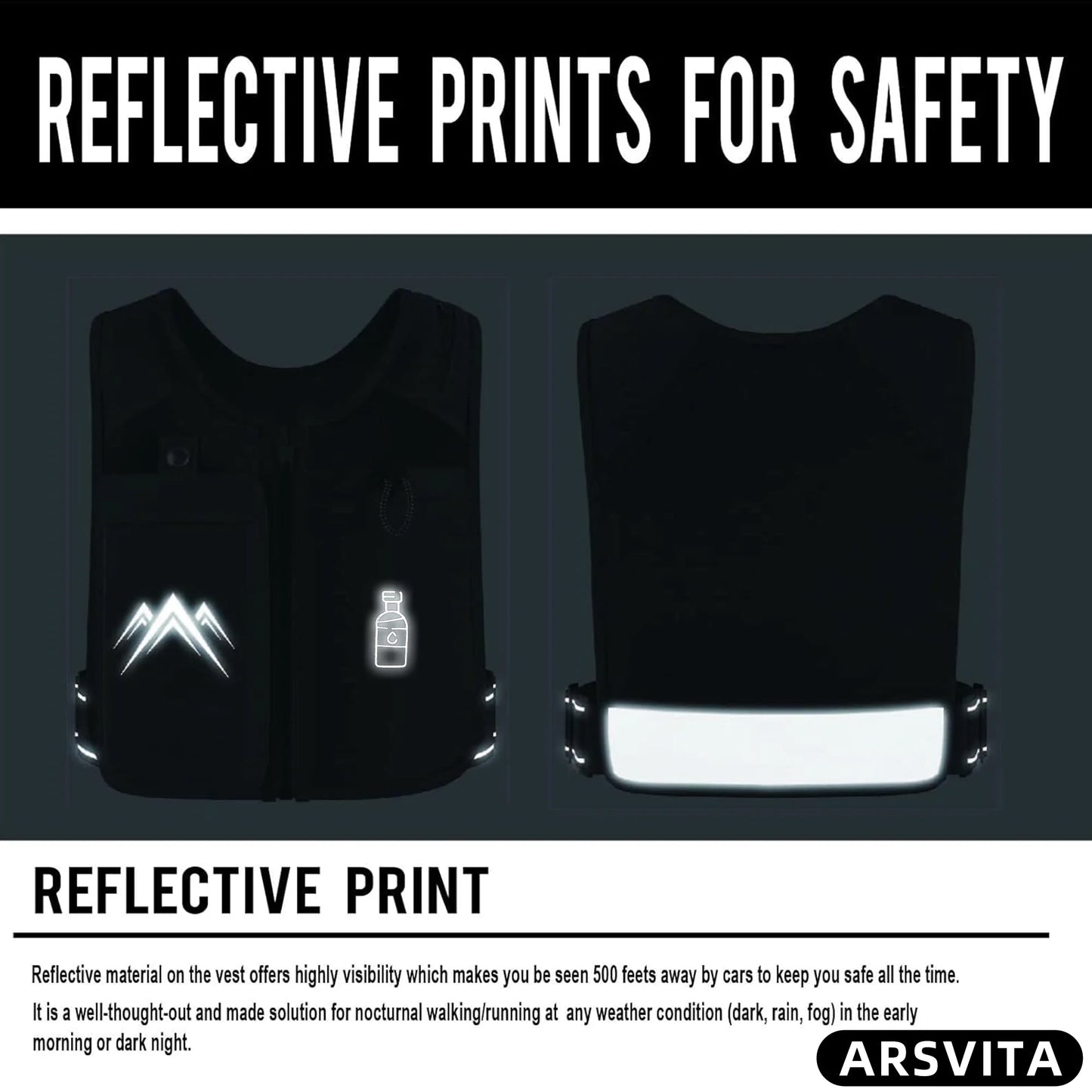 Hydration Running Vest with 500ml Bottle | Gymivo