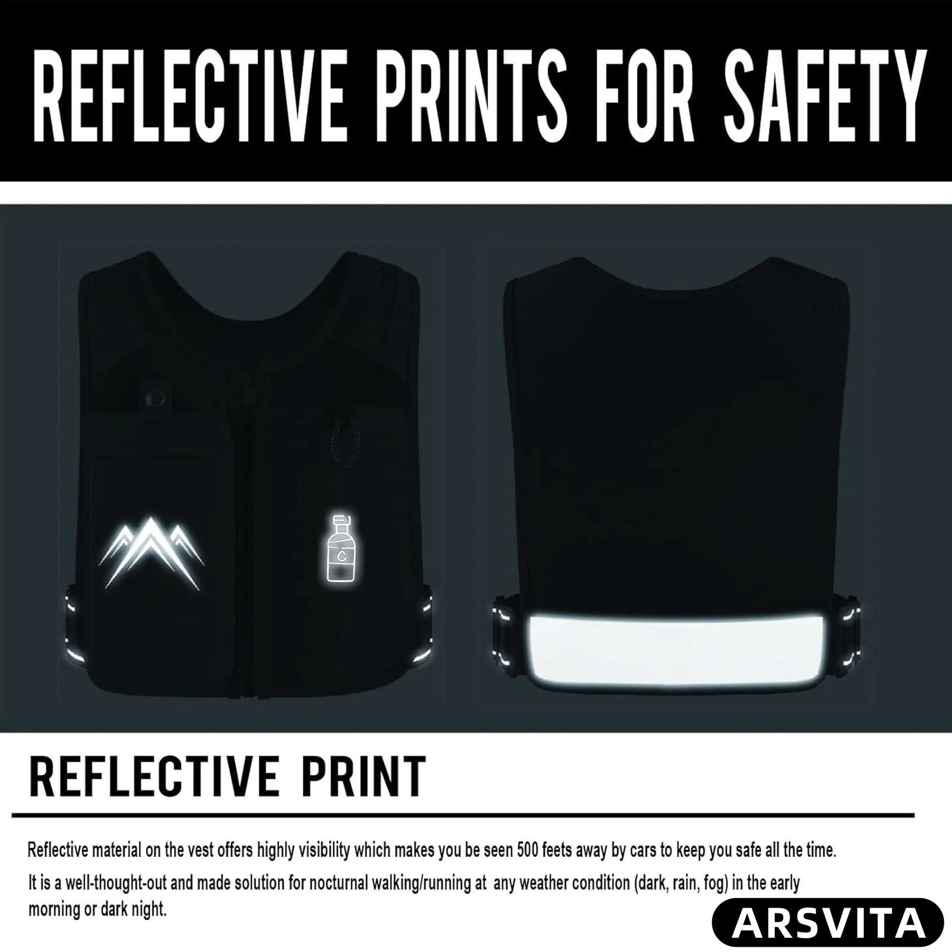 Hydration Running Vest with 500ml Bottle | Gymivo