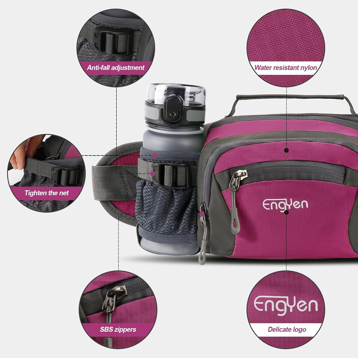 Gymivo Running Waist Bag | Sports Belt for Phone, Bottle & Travel Essentials