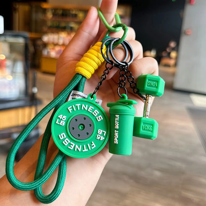 Metal Barbell Plate Pendant - Mini Weight Plate Fitness Accessory with Snap Hook, Compact EDC Keychain for Fitness Enthusiasts & Boho Outfits, Stylish Sports Backpack Chain, Fitness Accessories, Compact Keychain Keychains