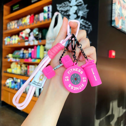 Metal Barbell Plate Pendant - Mini Weight Plate Fitness Accessory with Snap Hook, Compact EDC Keychain for Fitness Enthusiasts & Boho Outfits, Stylish Sports Backpack Chain, Fitness Accessories, Compact Keychain Keychains