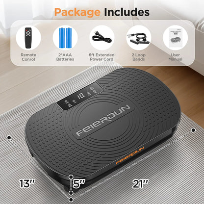 FED Fitness Feierdun Series VP2 Vibration Plate Whole Body Vibration Fitness Platform for Home Full Body Workout & Muscle Toning Training