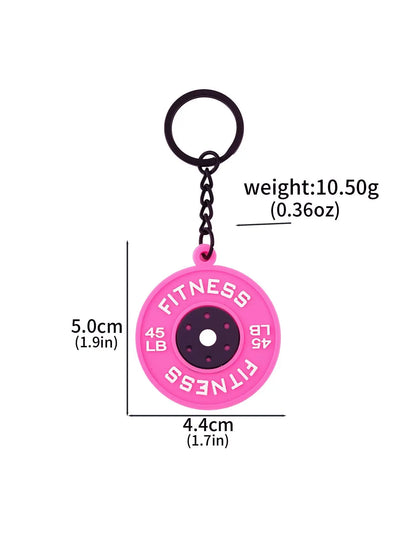 Sport Fitness Dumbbell and Barbell Keychain Set, Lanyard, Keychain for Bags, Gym Keychain, Charismatic Keychain, Keychain Accessories with Rope Charms, Water Bottle Accents, Dumbbell & Barbell Charms Pendant, Bag Ornaments for Women Men