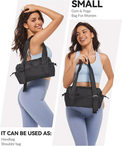 Small Gym Bag for Women，Mini Gym Tote Bag Is Waterproof inside and Out，Travel Duffle Bag Sports Bag Fashionable and Cute for Travel Weekend