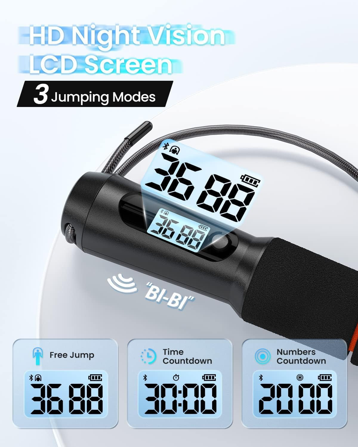 Smart Jump Rope with Digital Counter & App Tracking for Home Workouts