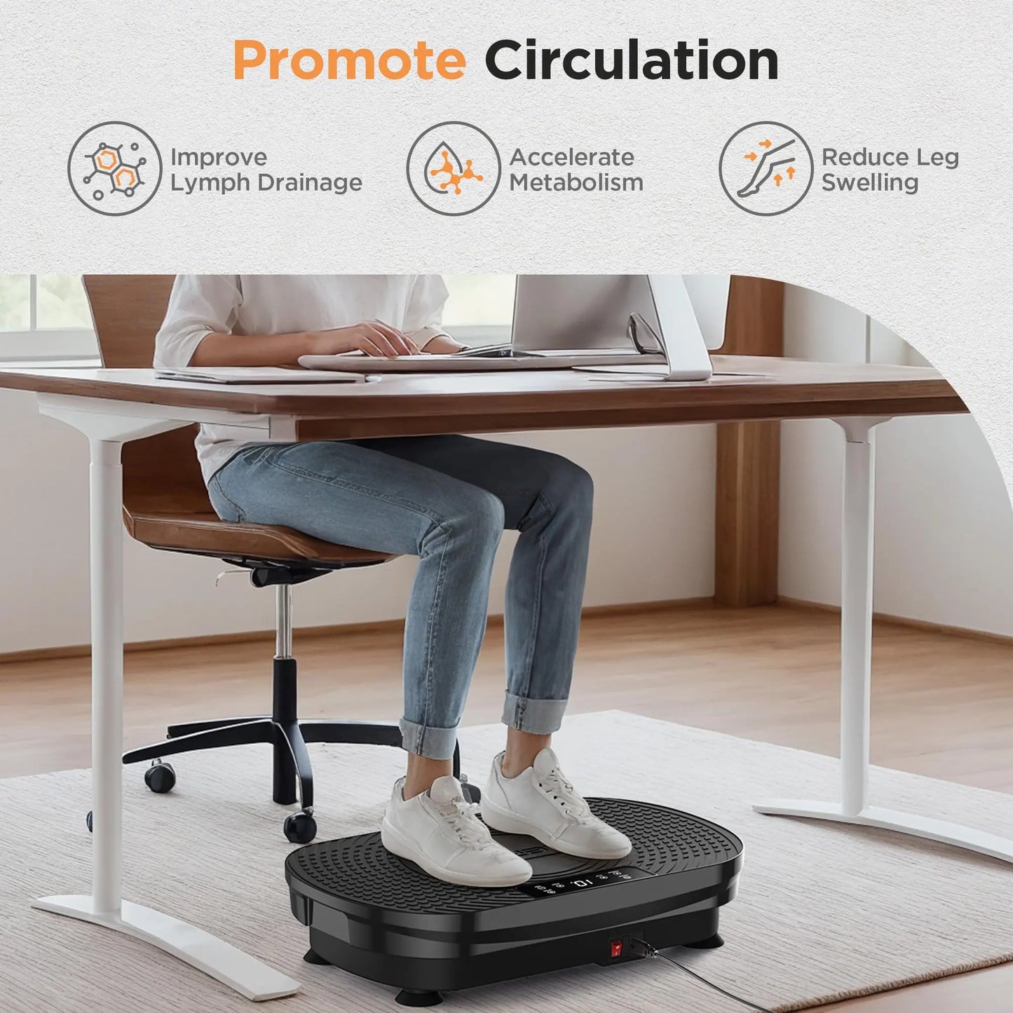 FED Fitness Feierdun Series VP2 Vibration Plate Whole Body Vibration Fitness Platform for Home Full Body Workout & Muscle Toning Training