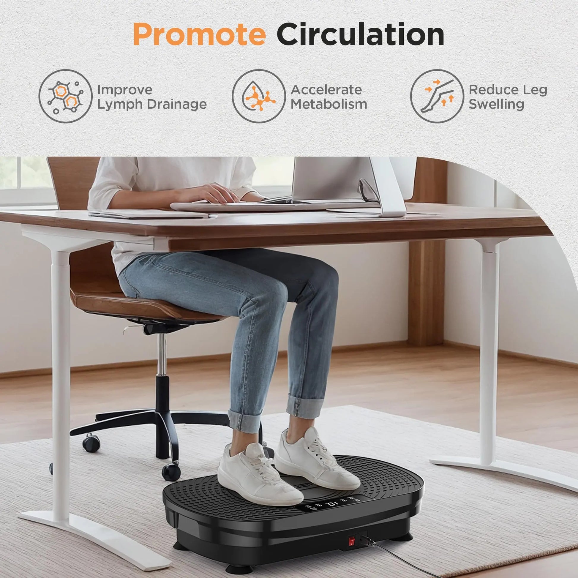 FED Fitness Feierdun Series VP2 Vibration Plate Whole Body Vibration Fitness Platform for Home Full Body Workout & Muscle Toning Training