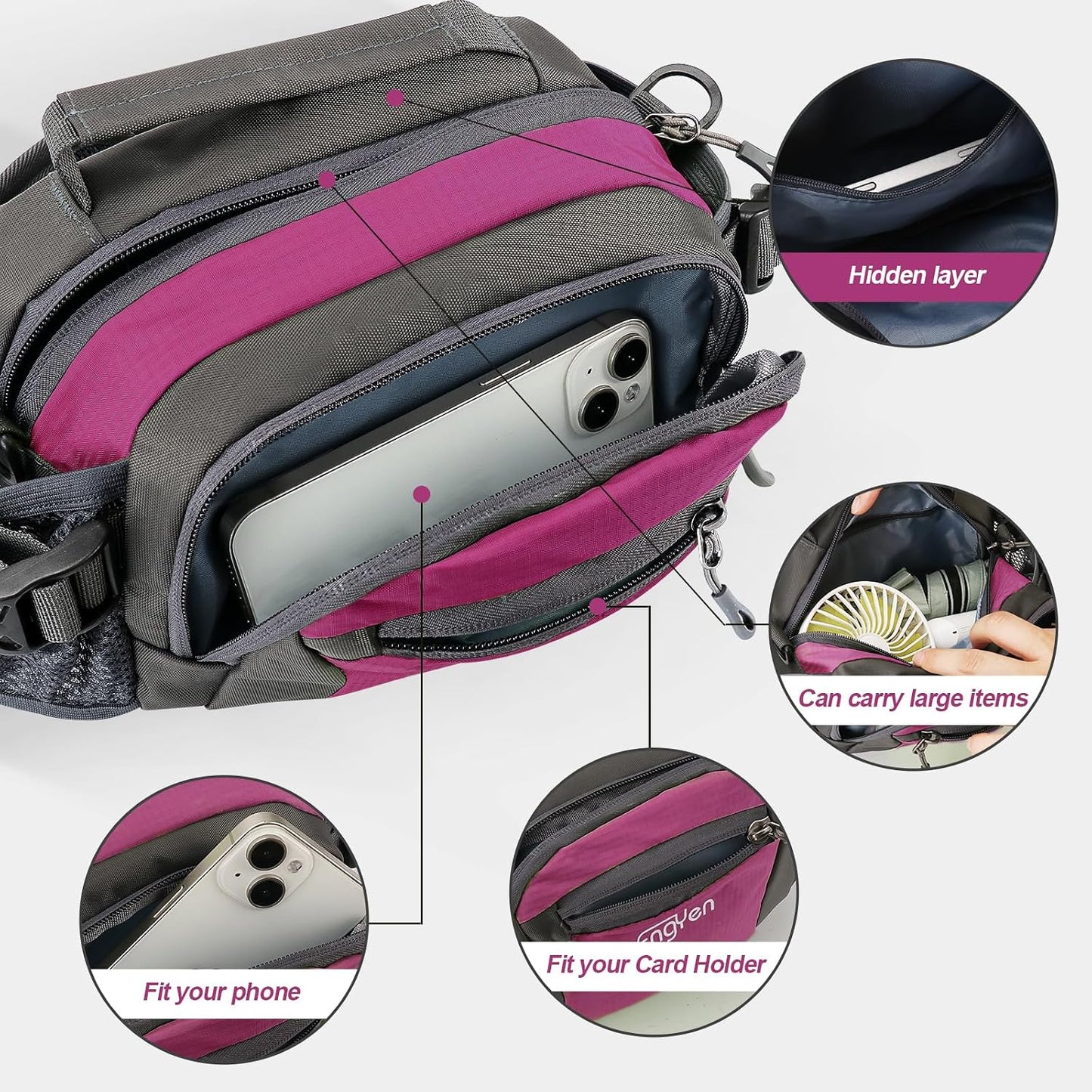 Gymivo Running Waist Bag | Sports Belt for Phone, Bottle & Travel Essentials