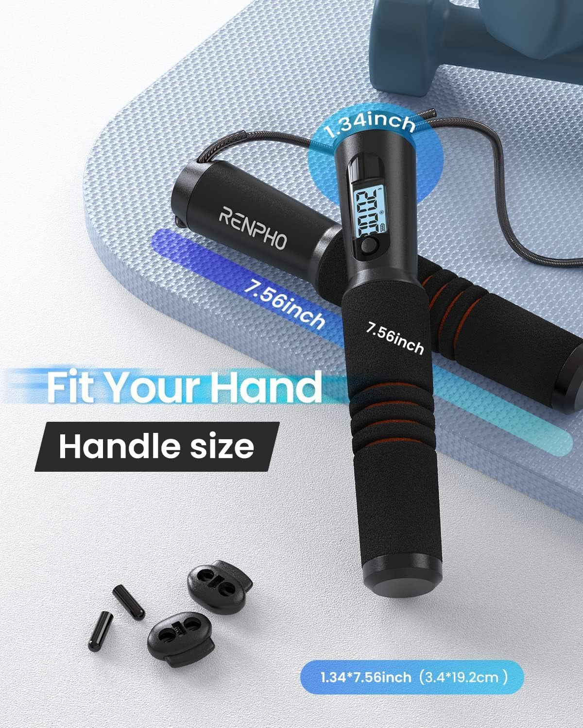 Smart Jump Rope with Digital Counter & App Tracking for Home Workouts