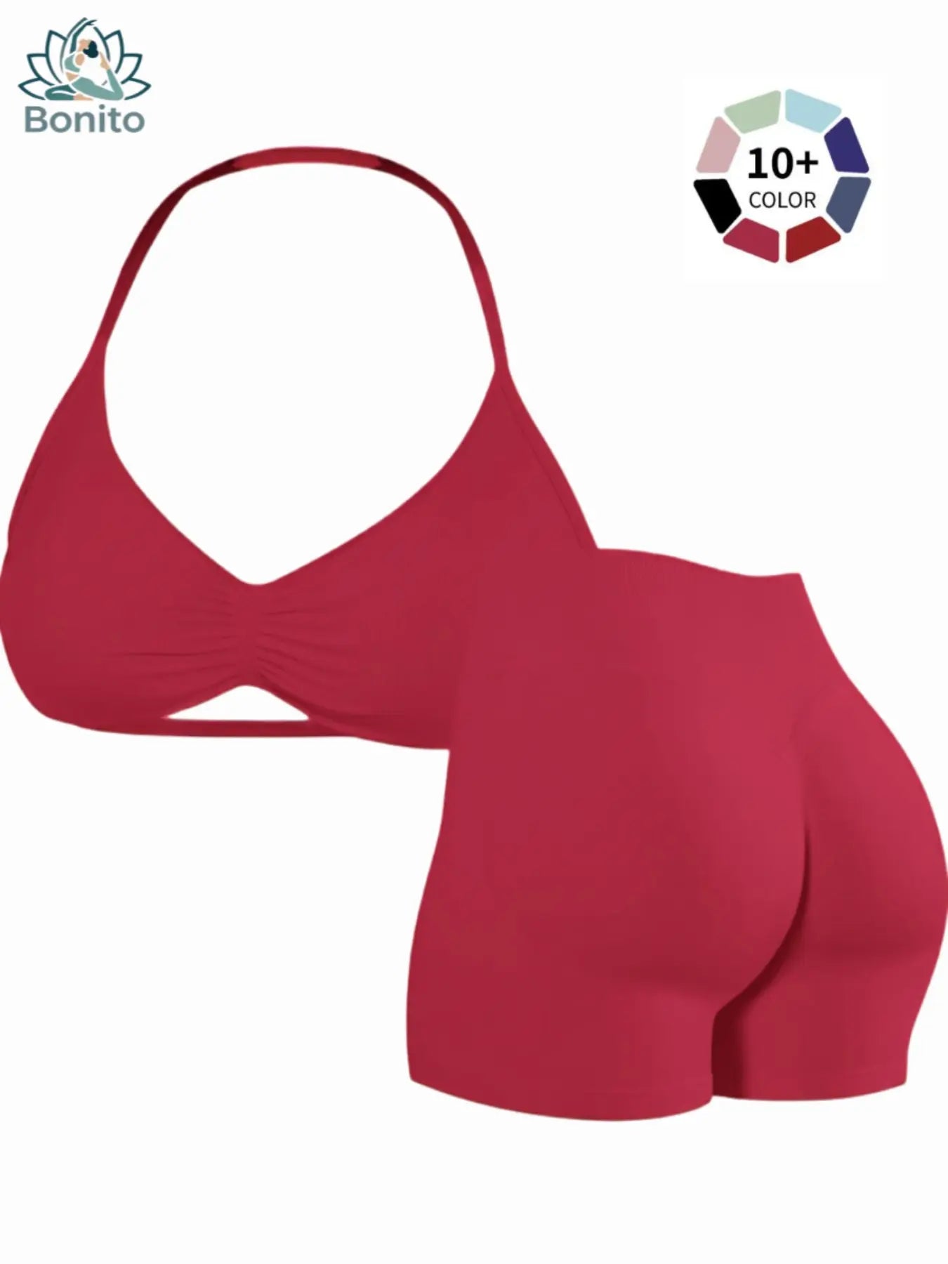 New Women'S Sporty Yoga Set, High-Waisted Tight-Fitting Shorts and Tank Top, Summer Fitness Outfit for Running and Gym Workouts, All Season Activewear, Fitness Clothes, Fitness Apparel, Fitness Clothing
