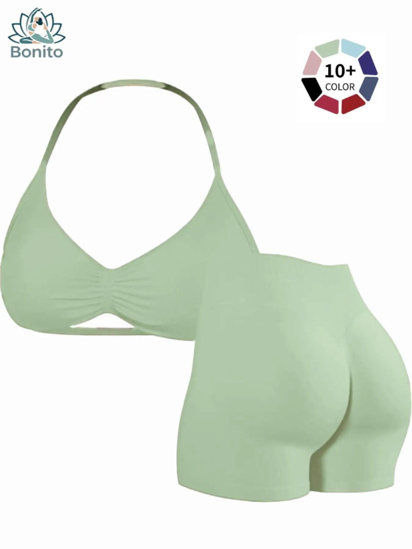 New Women'S Sporty Yoga Set, High-Waisted Tight-Fitting Shorts and Tank Top, Summer Fitness Outfit for Running and Gym Workouts, All Season Activewear, Fitness Clothes, Fitness Apparel, Fitness Clothing