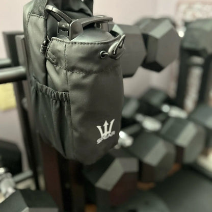SPEAR Magnetic Gym Bottle Bag with 20Oz Shaker Bottle - Keep Your Fitness Sports Gym Gear Organized & in One Place